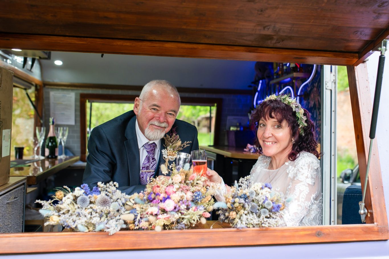 We got hitched Pickled purple wedding