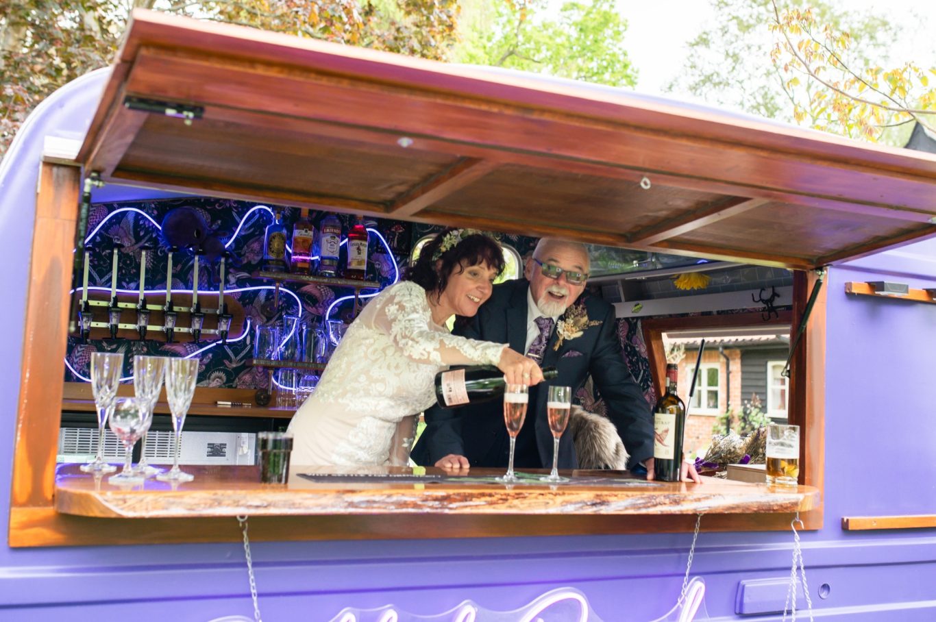 Cheers to us! Pickled purple wedding