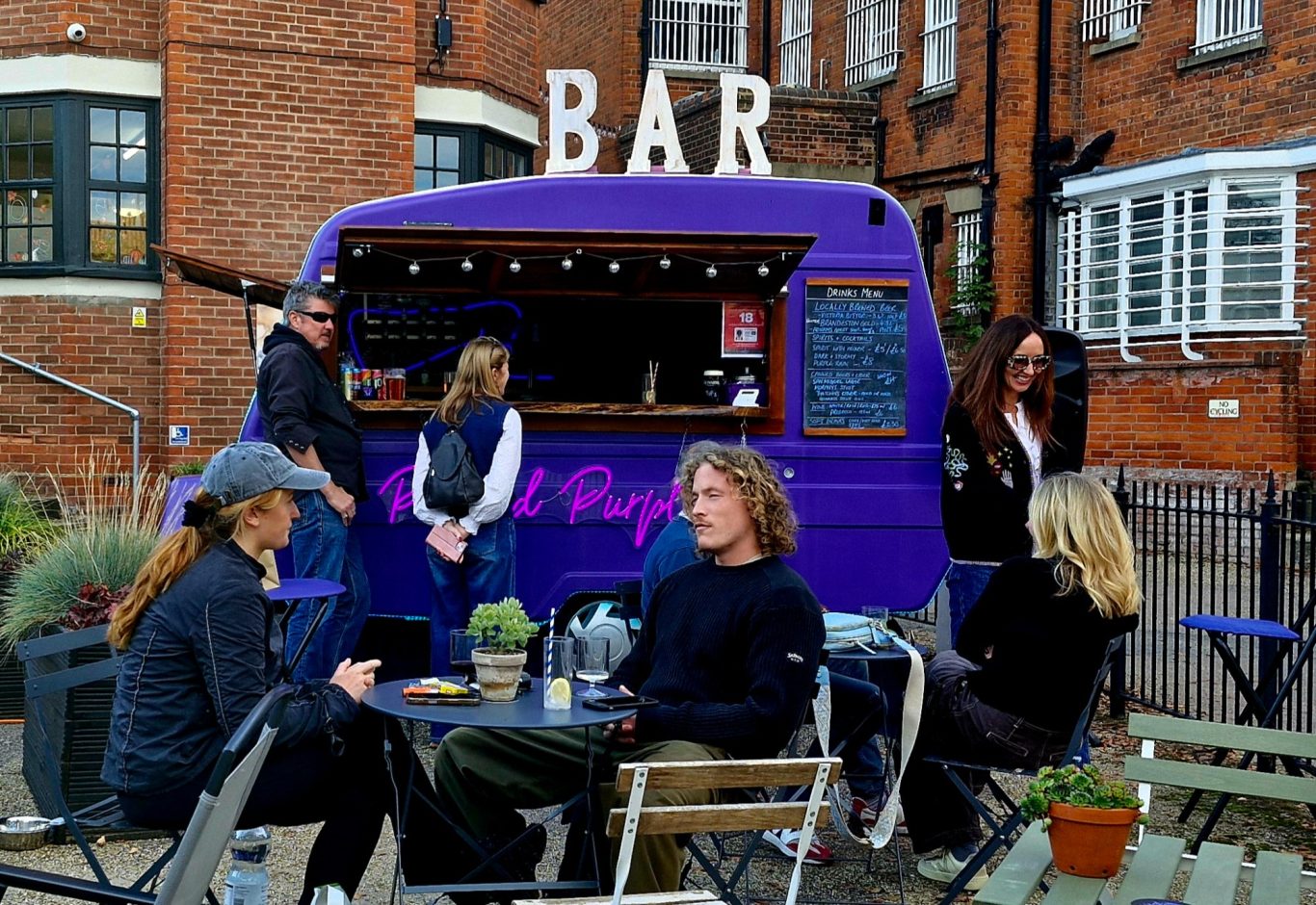 Fromus Square Pop Up Bar Pickled Purple Mobile bar, Suffolk